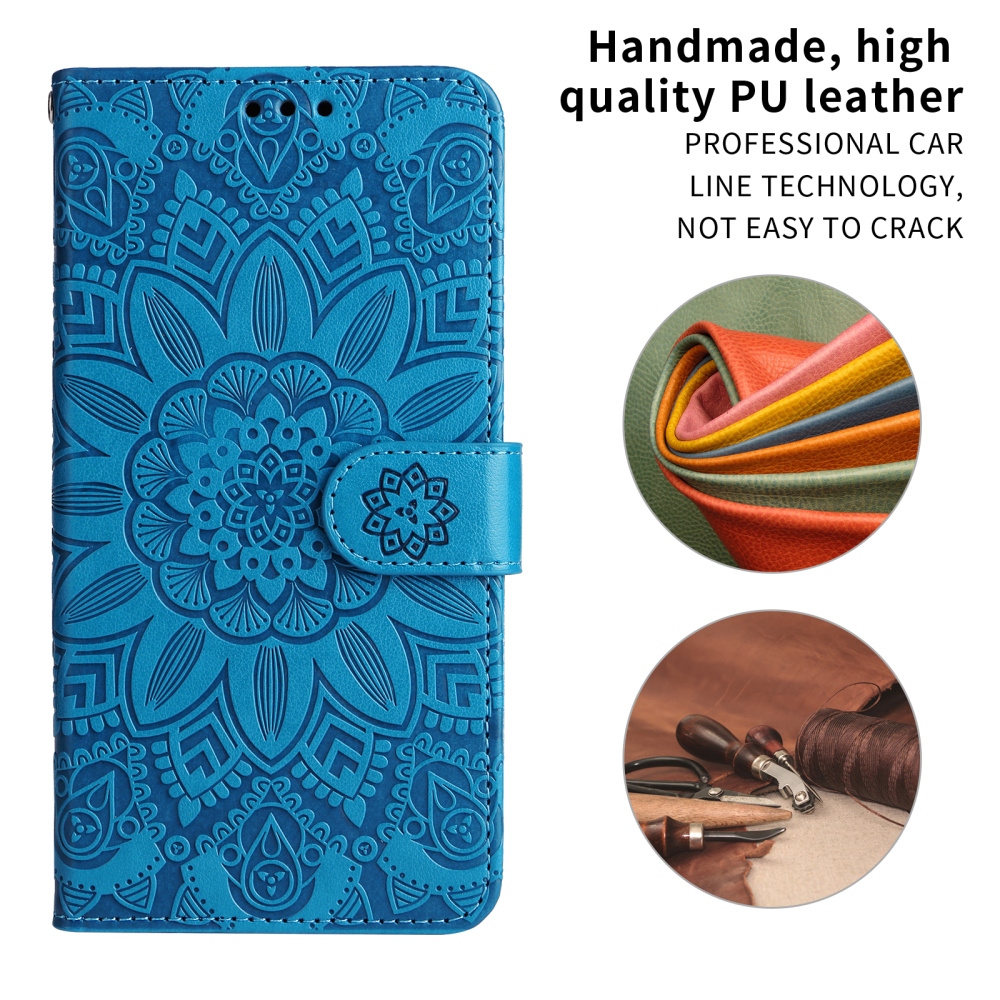 Sunflower könyvformájú tok a Xiaomi Redmi 17 4G/5G-hez – kék