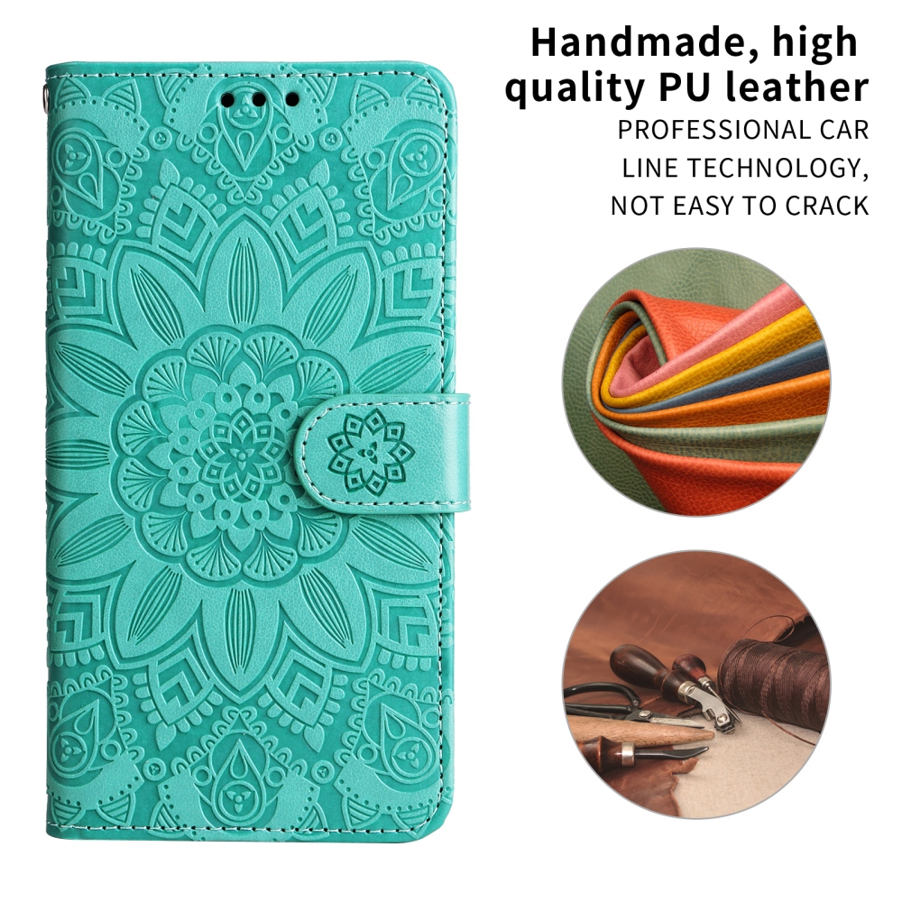 Sunflower könyvformájú tok a Xiaomi Redmi 17 4G/5G-hez – kékeszöld