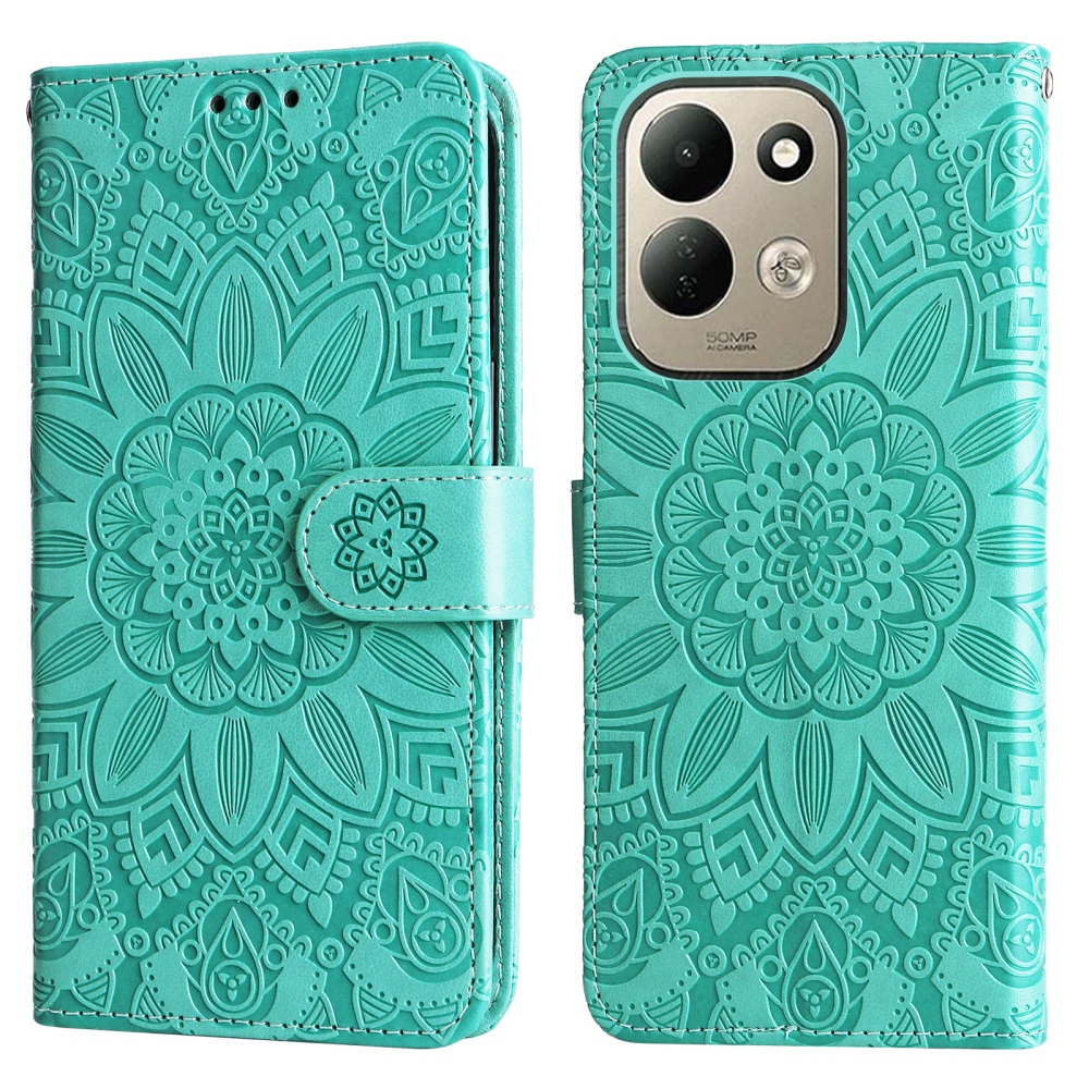 Sunflower könyvformájú tok a Xiaomi Redmi 17 4G/5G-hez – kékeszöld