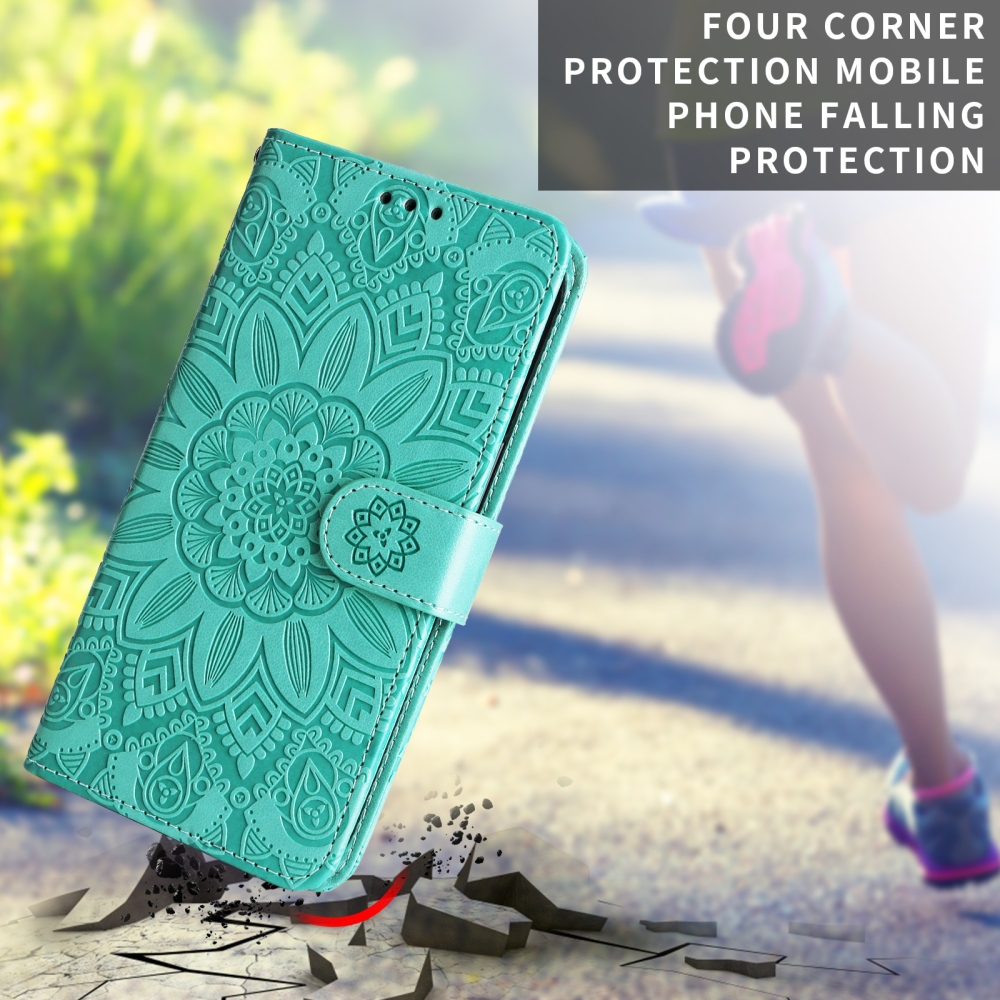 Sunflower könyvformájú tok a Xiaomi Redmi 17 4G/5G-hez – kékeszöld
