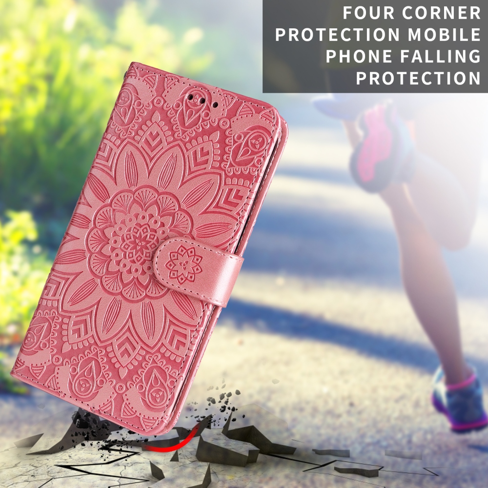 Sunflower könyvformájú tok a Xiaomi Redmi 17 4G/5G-hez – rózsaszín