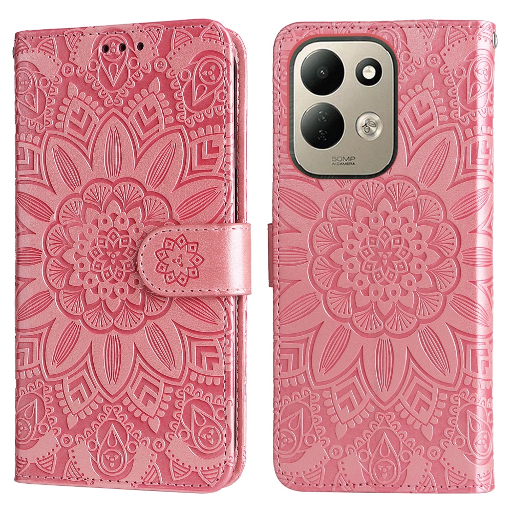 Sunflower könyvformájú tok a Xiaomi Redmi 17 4G/5G-hez – rózsaszín