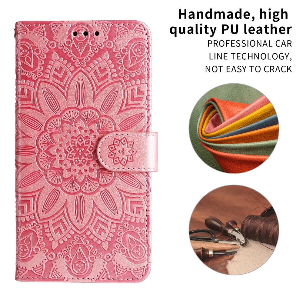Sunflower könyvformájú tok a Xiaomi Redmi 17 4G/5G-hez – rózsaszín