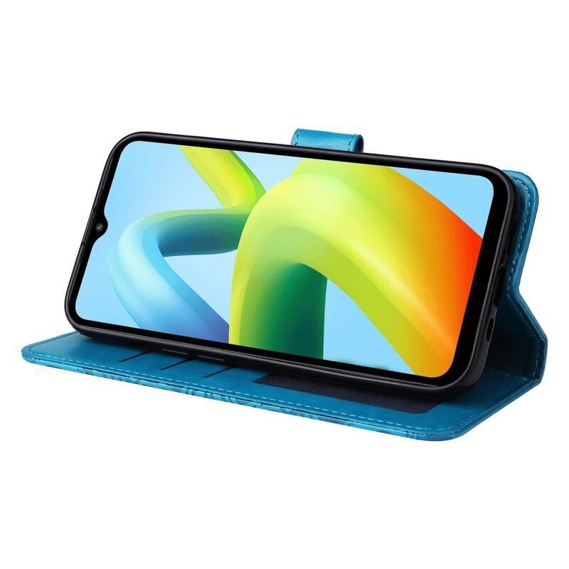 Napraforgó könyv tok a Xiaomi Redmi A1+/A2+ készülékhez - kék