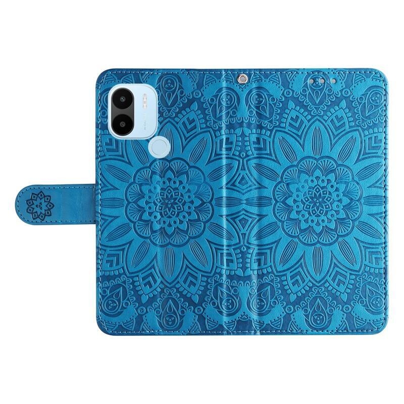 Napraforgó könyv tok a Xiaomi Redmi A1+/A2+ készülékhez - kék