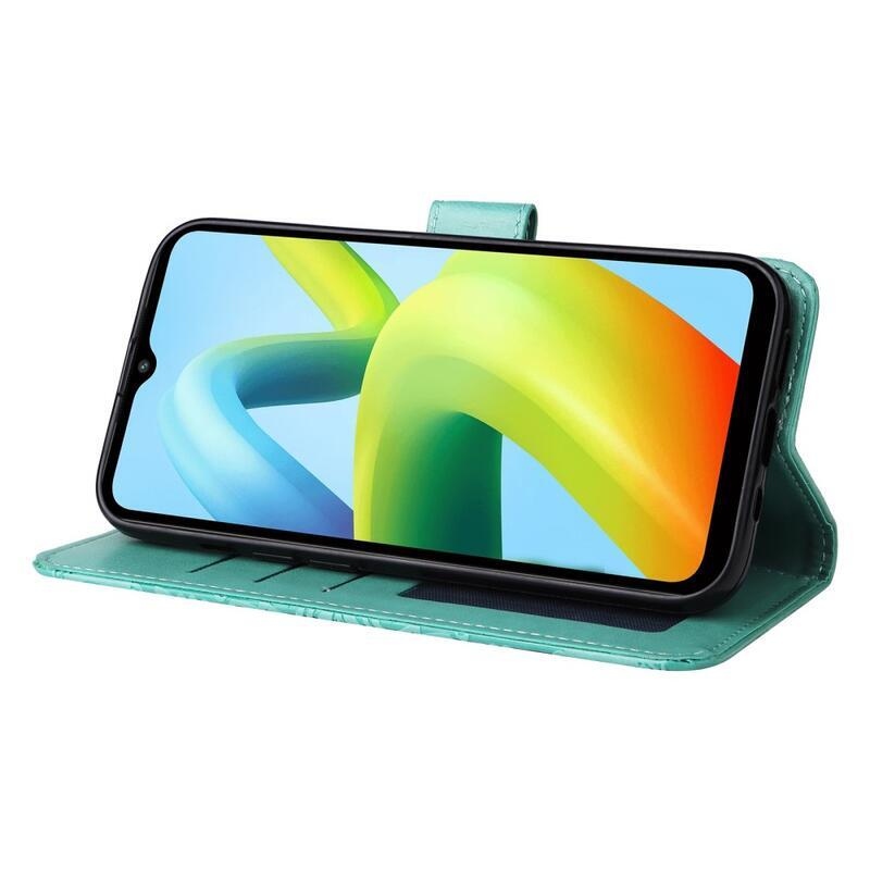 Napraforgó könyv tok a Xiaomi Redmi A1+/A2+ készülékhez - teáskék színű