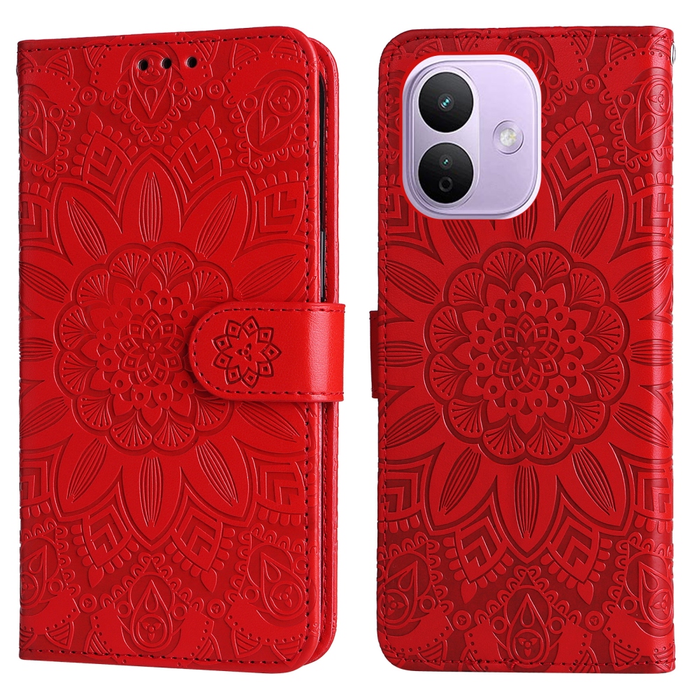 Sunflower könyvformájú tok a Xiaomi Redmi Note 17 Pro 5G-hez – piros