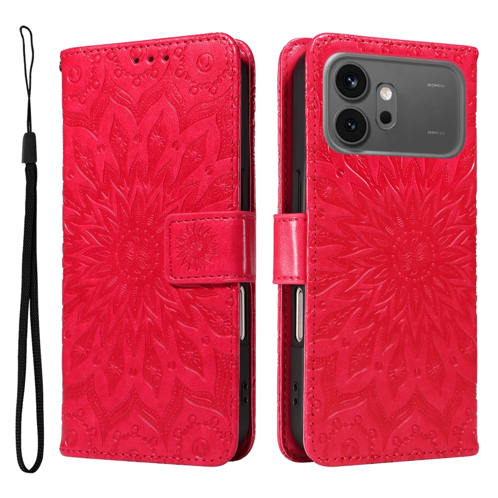 Napraforgó könyvtáska Honor 600 Pro 5G/Honor 600 5G - piros
