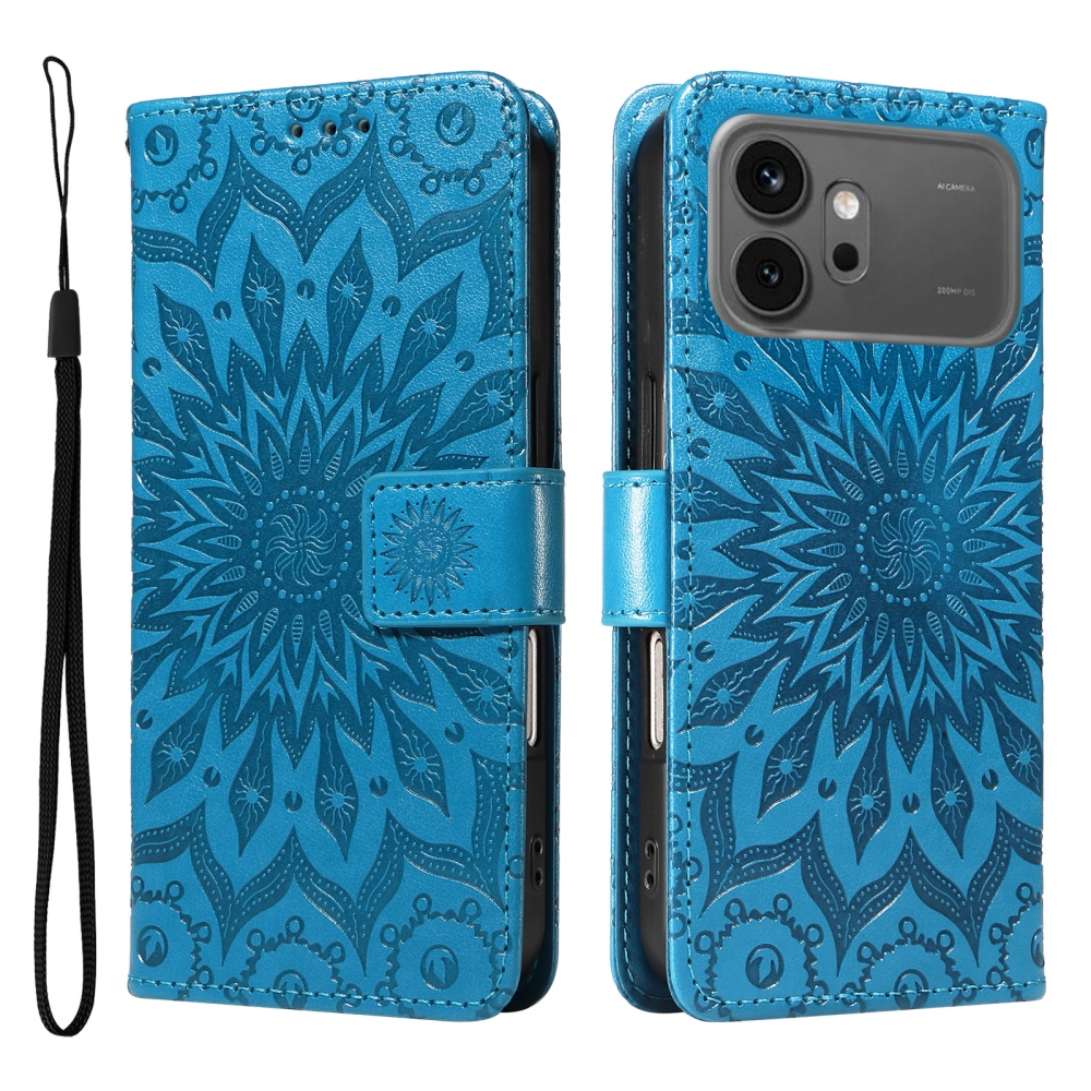 Napraforgó könyvtáska Honor 600 Pro 5G/Honor 600 5G - kék