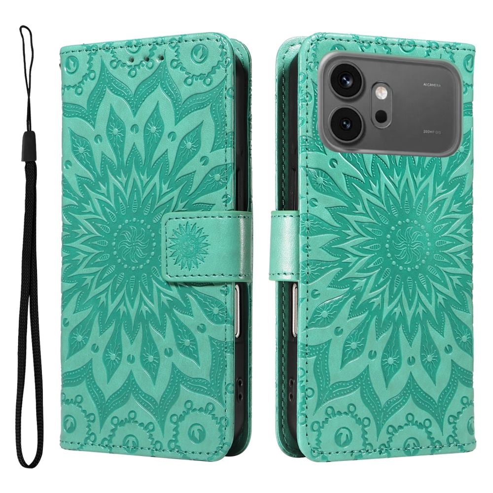 Napraforgó könyvtáska Honor 600 Pro 5G/Honor 600 5G - teáskék színben