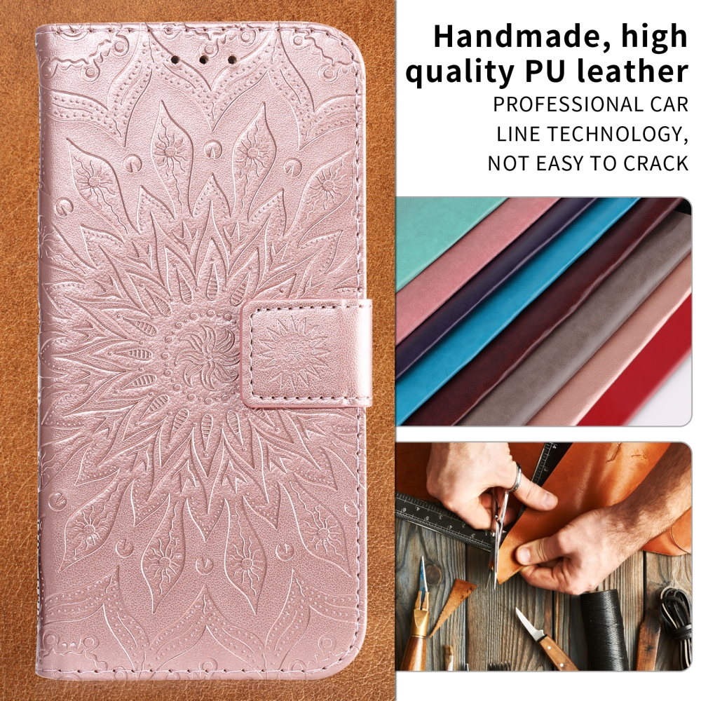 Napraforgó könyv tok a Honor 600 Pro 5G/Honor 600 5G készülékhez - rózsaarany