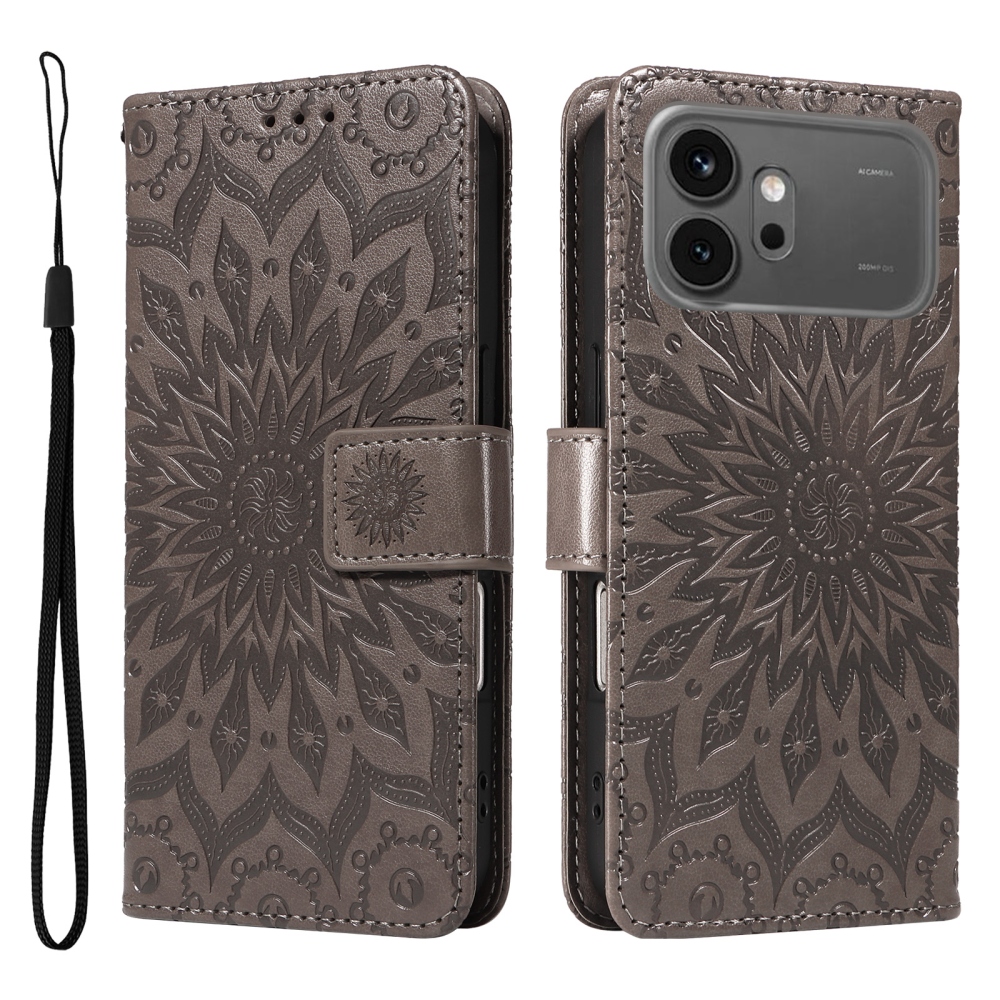 Napraforgó könyvtáska Honor 600 Pro 5G/Honor 600 5G - szürke