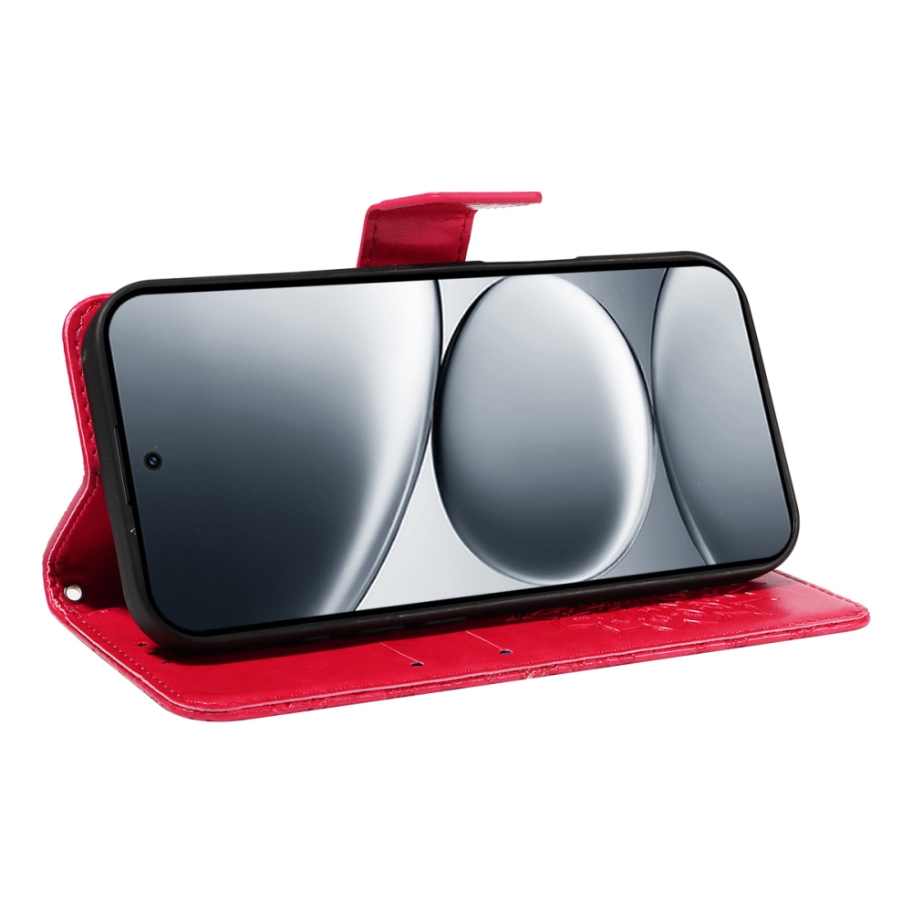 Napraforgó könyv tok a Xiaomi Redmi Note 15 Pro 5G-hez - piros