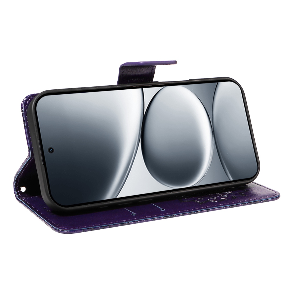 Napraforgó könyv tok Xiaomi Redmi Note 15 Pro 5G-hez - sötét lila