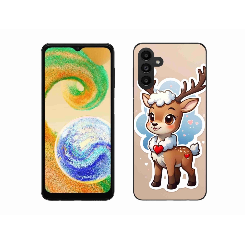 Zselés borítás mmCase Samsung Galaxy A04s (164.7x76.7x9.1mm) - rajzfilm rénszarvashoz