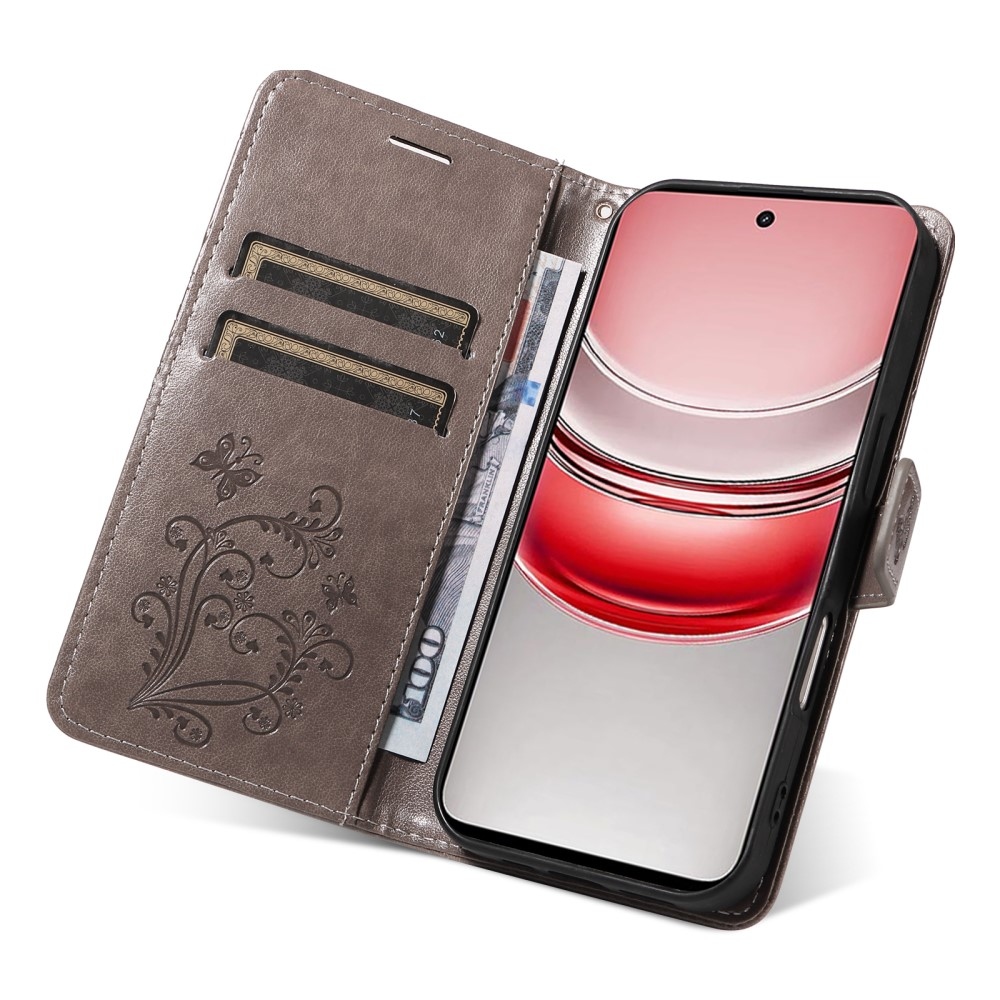 Nagy pillangó könyvtáska a Realme C75 készülékhez - szürke