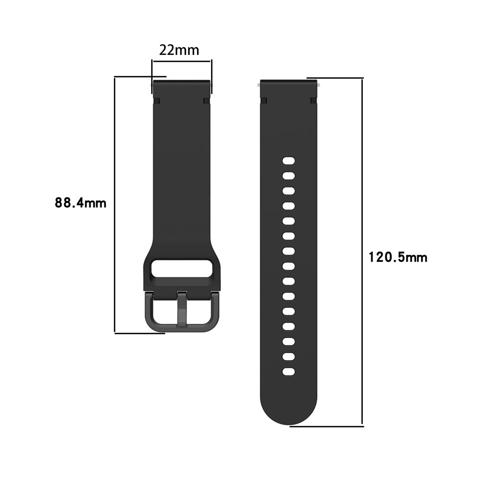 Sweat szilikon karkötő, 22 mm, Garmin Forerunner 970/Forerunner 570 47 mm/265-hez – fekete