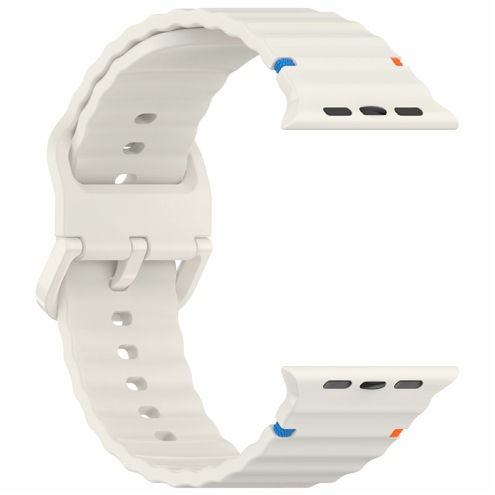 Sweat szilikon karkötő az Apple Watch Ultra 4/3/2/1 (49 mm) és 12/11/10 (46 mm) modellekhez – bézs