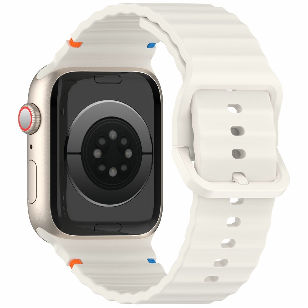 Sweat szilikon karkötő az Apple Watch Ultra 4/3/2/1 (49 mm) és 12/11/10 (46 mm) modellekhez – bézs