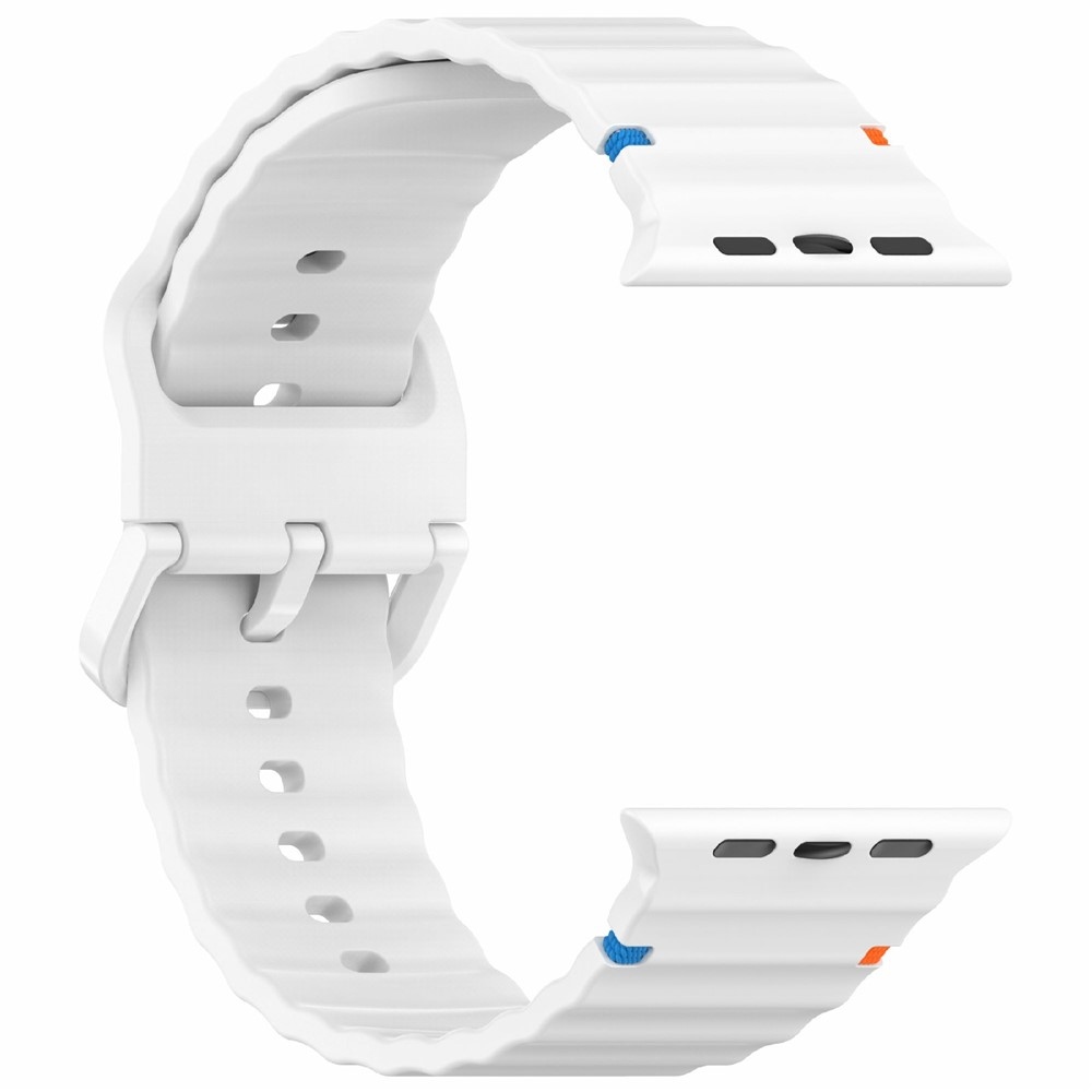 Silikon karkötő az Apple Watch Ultra 4/3/2/1 (49 mm) és 12/11/10 (46 mm) modellekhez – fehér