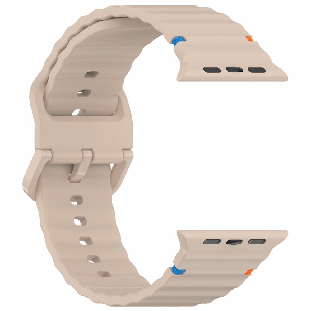Sweat szilikon karkötő az Apple Watch Ultra 4/3/2/1 (49 mm) és 12/11/10 (46 mm) modellekhez – világosbarna