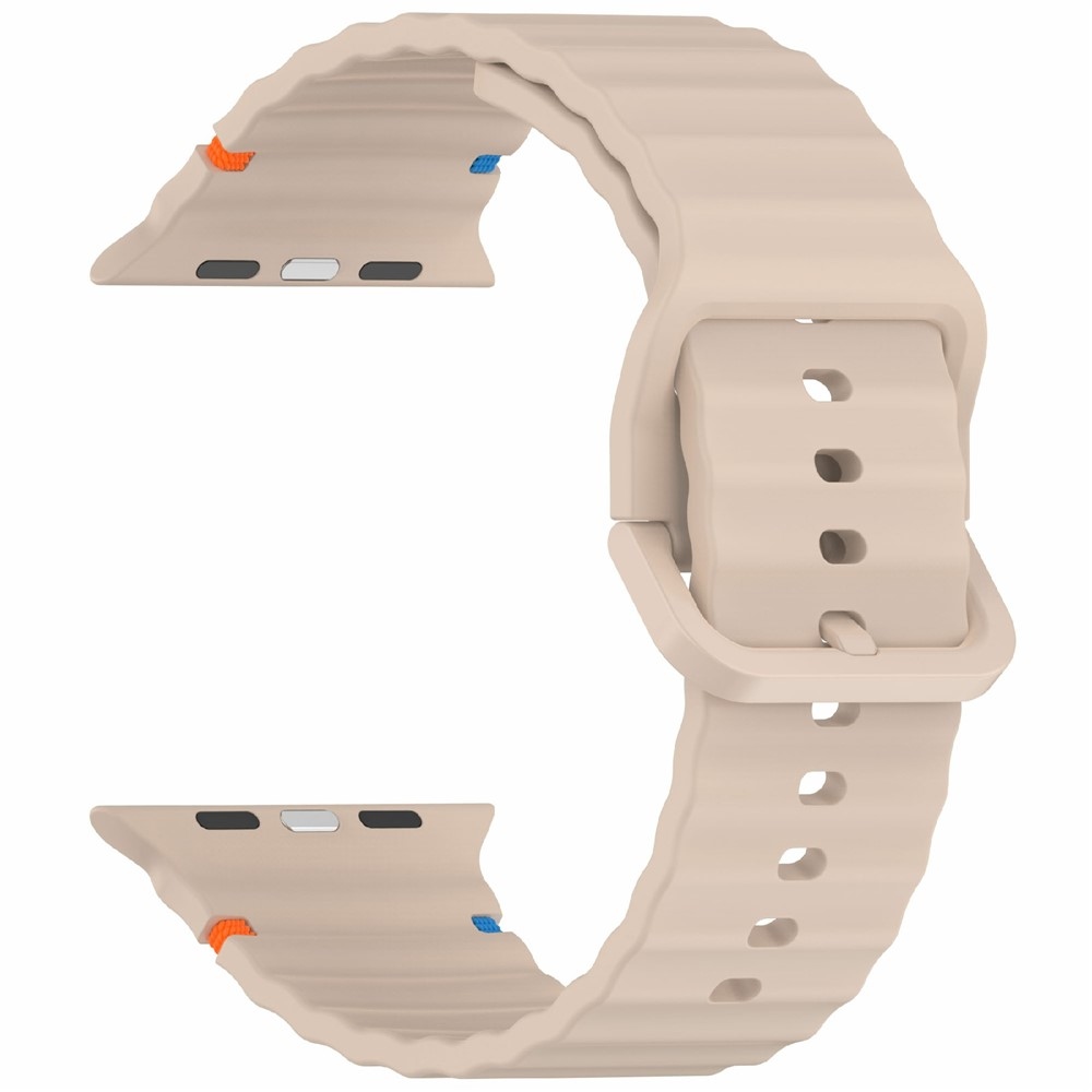 Sweat szilikon karkötő az Apple Watch Ultra 4/3/2/1 (49 mm) és 12/11/10 (46 mm) modellekhez – világosbarna