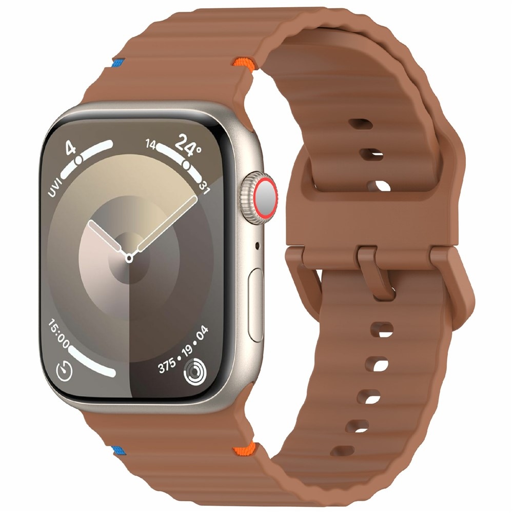 Sweat szilikon karkötő az Apple Watch Ultra 4/3/2/1 (49 mm) és 12/11/10 (46 mm) modellekhez – sötétbarna