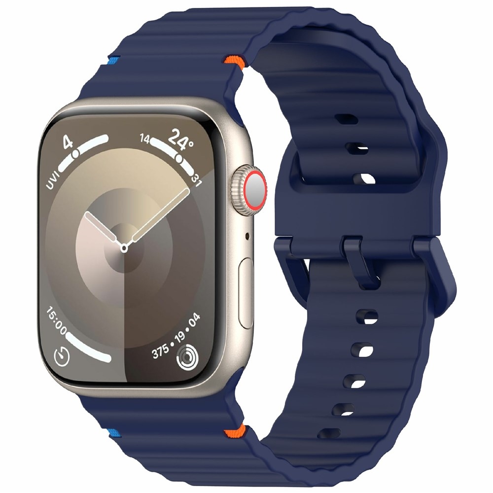 Sweat szilikon karkötő az Apple Watch Ultra 4/3/2/1 (49 mm) és 12/11/10 (46 mm) modellekhez – sötétkék
