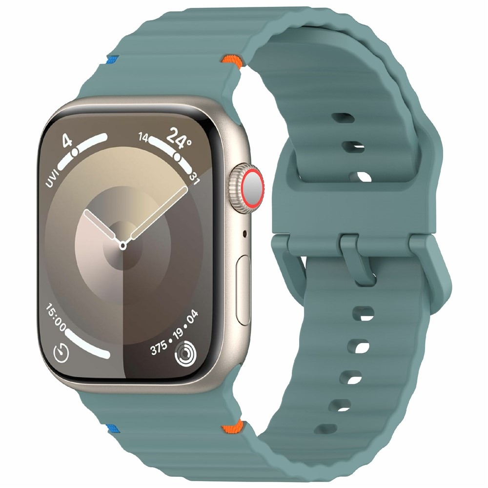 Sweat szilikon karkötő az Apple Watch Ultra 4/3/2/1 (49 mm) és 12/11/10 (46 mm) modellekhez – zöld