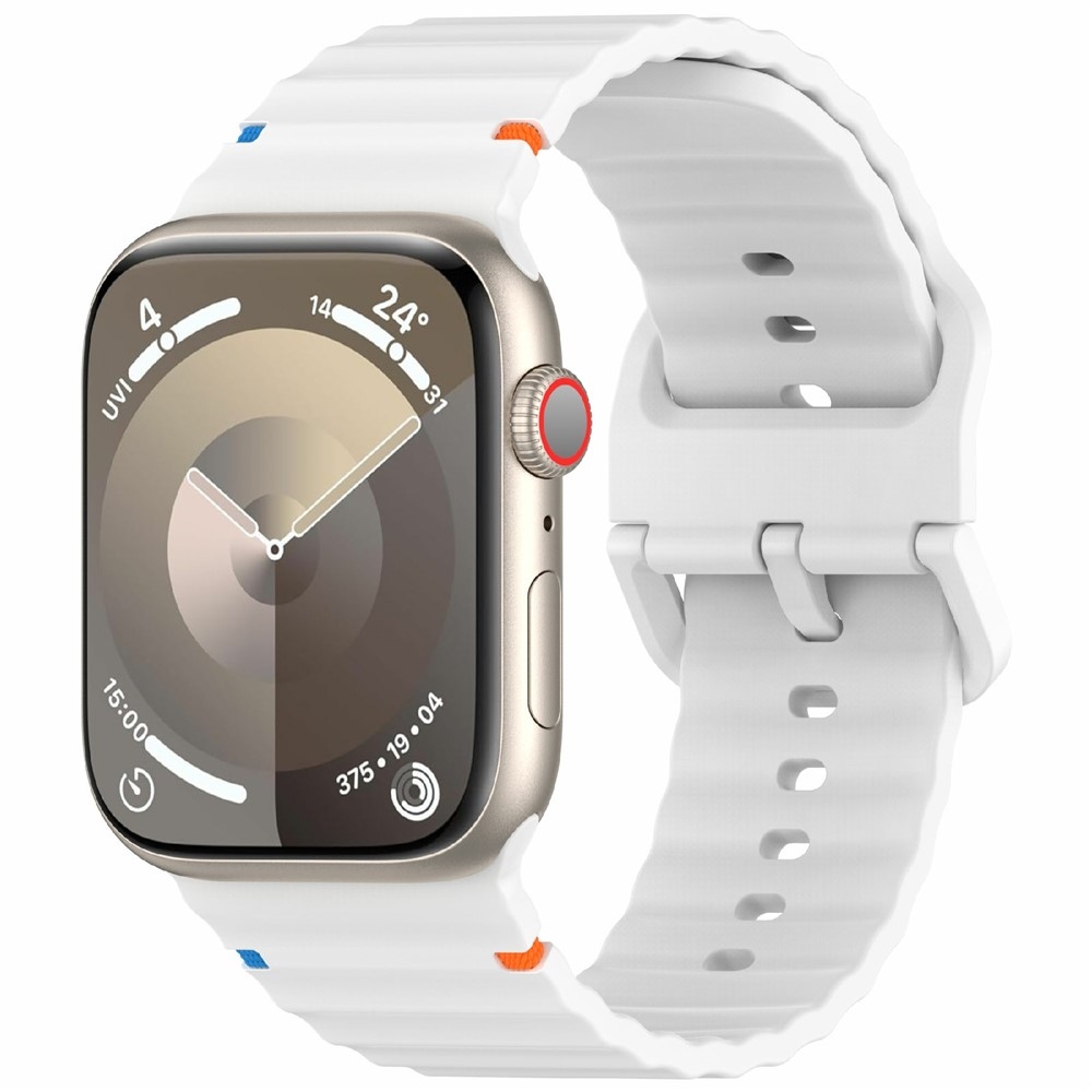 Sweaty szilikon karkötő az Apple Watch Ultra 4/3/2/1 (49 mm) és 12/11/10 (46 mm) modellekhez – fehér