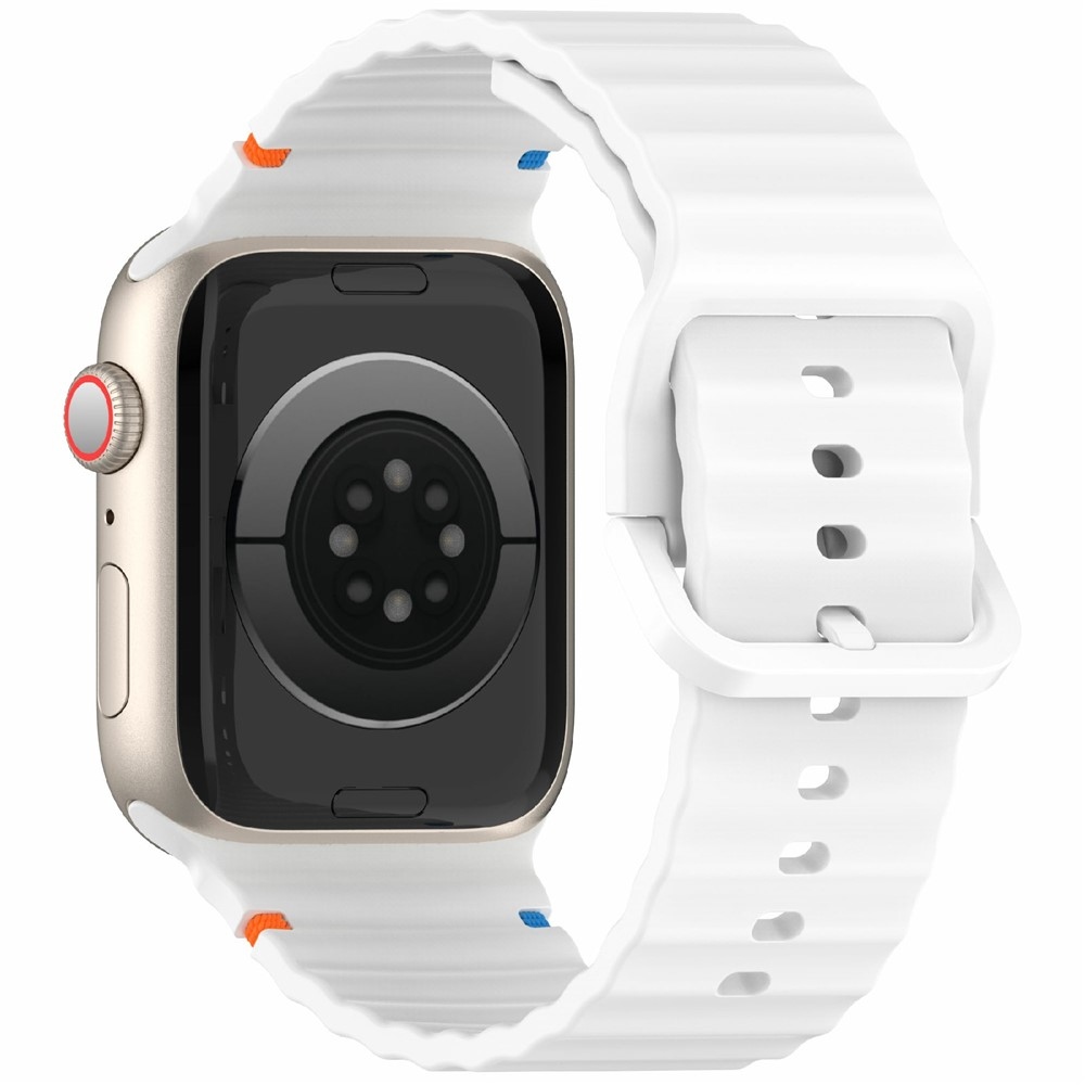 Sweaty szilikon karkötő az Apple Watch Ultra 4/3/2/1 (49 mm) és 12/11/10 (46 mm) modellekhez – fehér