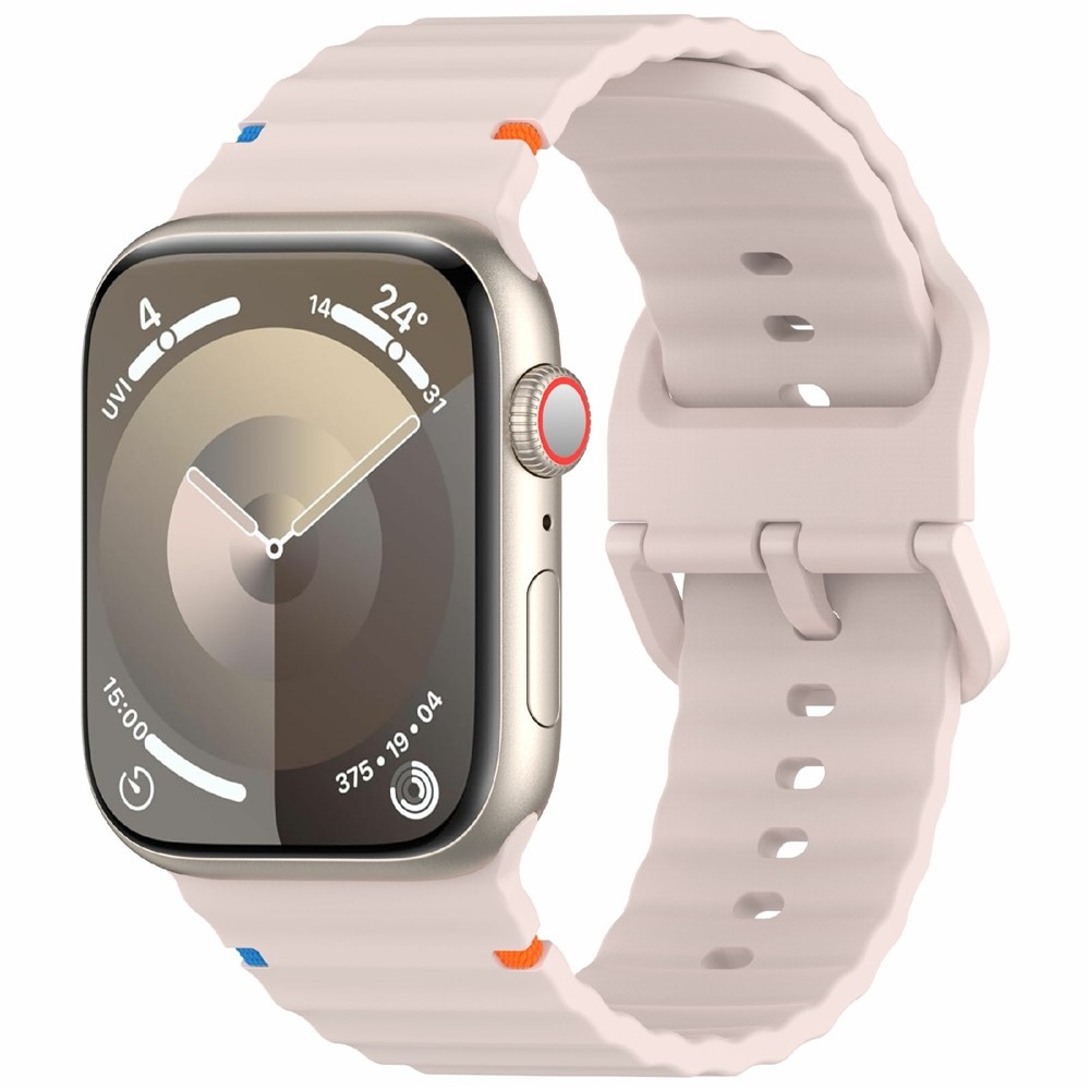 Sweaty szilikon karkötő az Apple Watch Ultra 4/3/2/1 (49 mm) és 12/11/10 (46 mm) modellekhez – rózsaszín