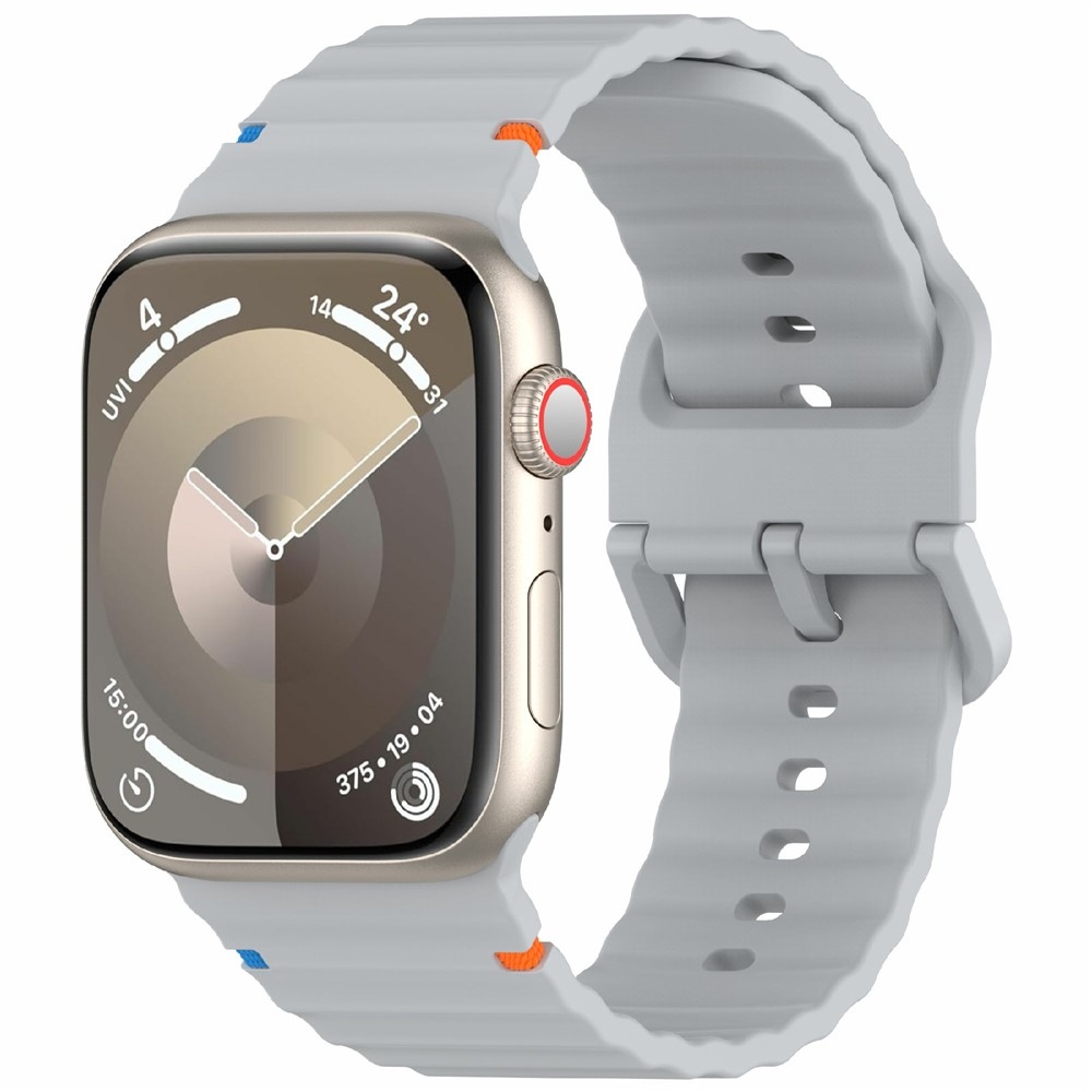Sweaty szilikon karkötő az Apple Watch Ultra 4/3/2/1 (49 mm) és 12/11/10 (46 mm) modellekhez – szürke