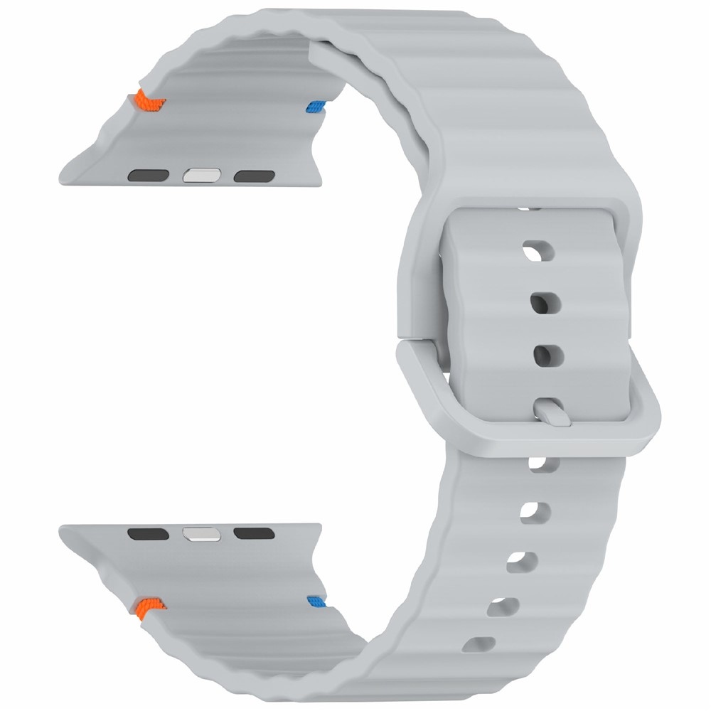 Sweaty szilikon karkötő az Apple Watch Ultra 4/3/2/1 (49 mm) és 12/11/10 (46 mm) modellekhez – szürke