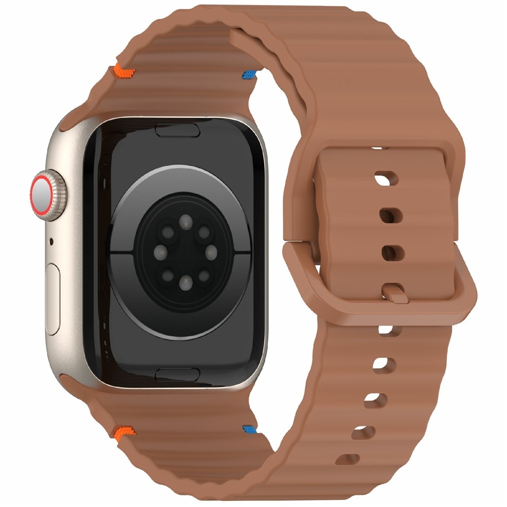 Sweaty szilikon karkötő az Apple Watch Ultra 4/3/2/1 (49 mm) és 12/11/10 (46 mm) modellekhez – sötétbarna