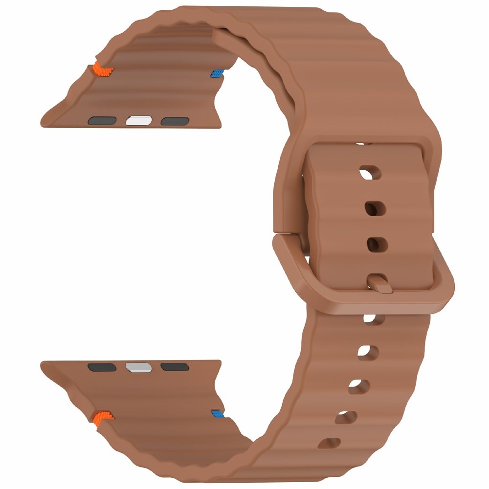 Sweaty szilikon karkötő az Apple Watch Ultra 4/3/2/1 (49 mm) és 12/11/10 (46 mm) modellekhez – sötétbarna