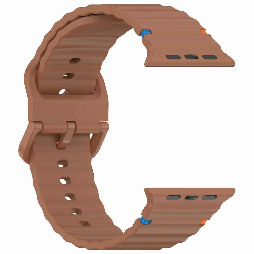 Sweaty szilikon karkötő az Apple Watch Ultra 4/3/2/1 (49 mm) és 12/11/10 (46 mm) modellekhez – sötétbarna