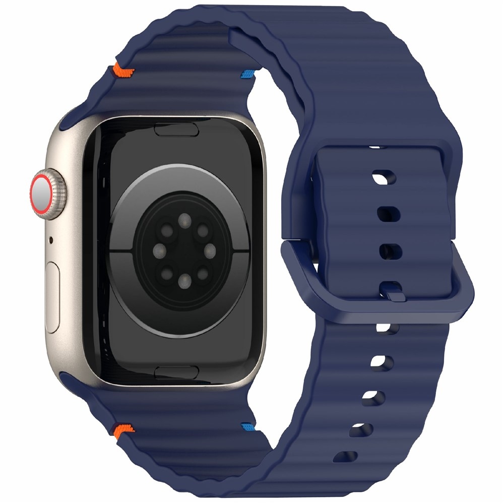 Sweaty szilikon karkötő az Apple Watch Ultra 4/3/2/1 (49 mm) és 12/11/10 (46 mm) modellekhez – sötétkék