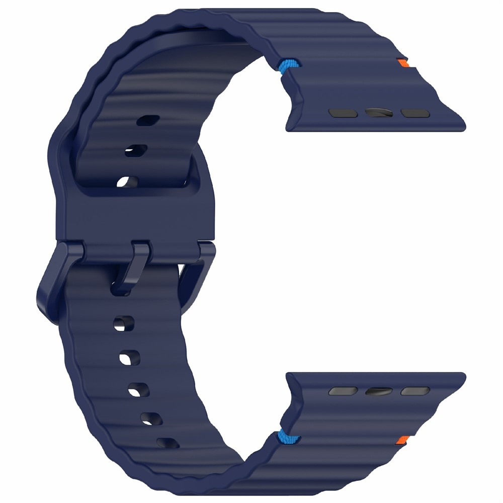 Sweaty szilikon karkötő az Apple Watch Ultra 4/3/2/1 (49 mm) és 12/11/10 (46 mm) modellekhez – sötétkék