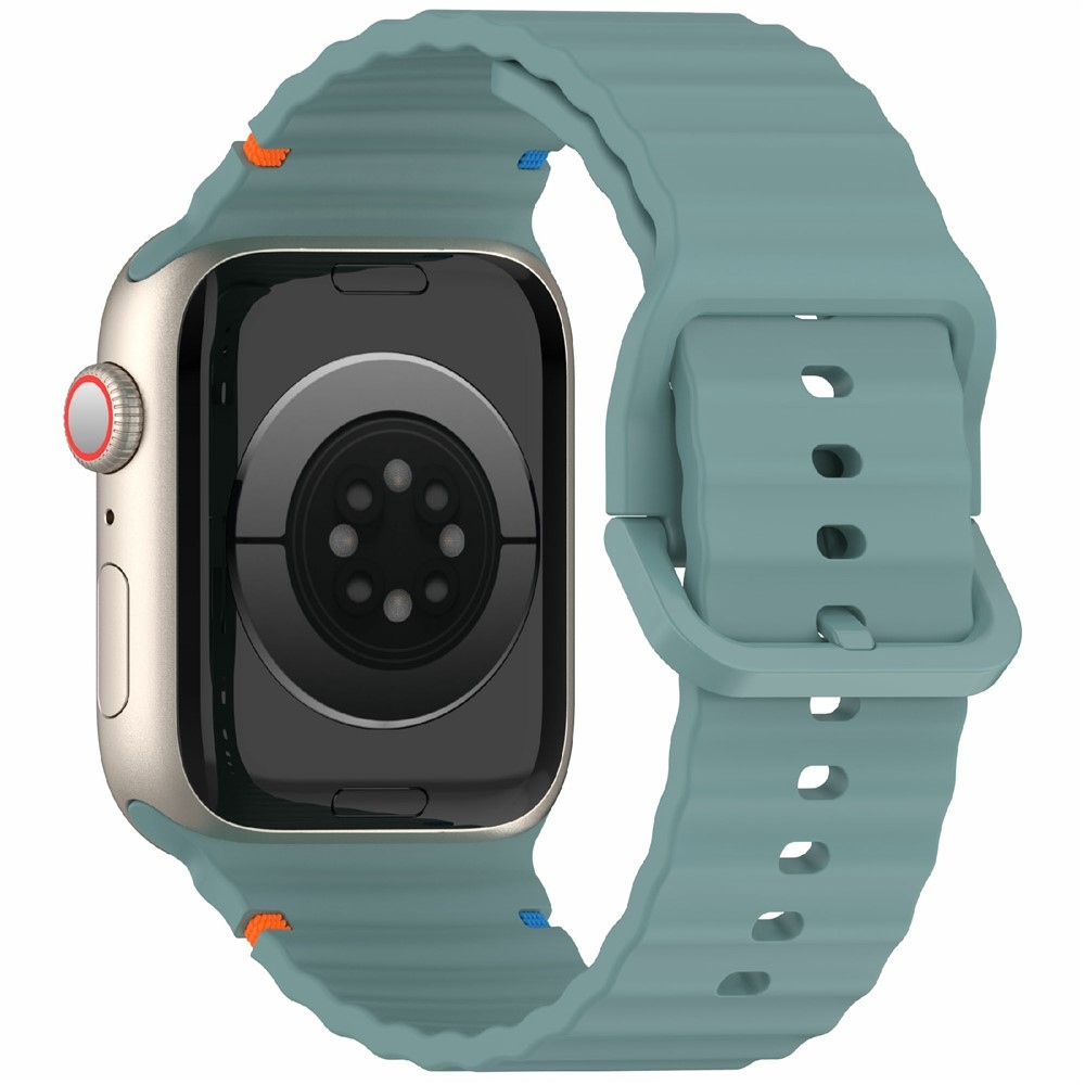 Sweaty szilikon karkötő az Apple Watch Ultra 4/3/2/1 (49 mm) és 12/11/10 (46 mm) modellekhez – zöld