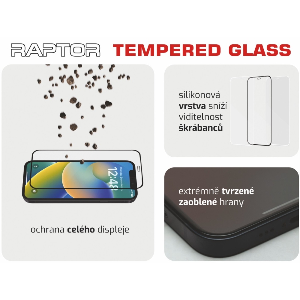 Swissten 3D Raptor Diamond teljes képernyős edzett üveg iPhone 16 Pro Max készülékhez