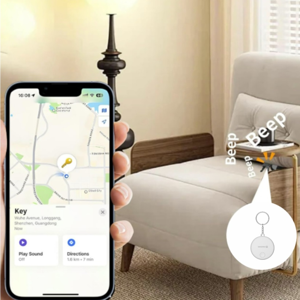 Swissten Find Tag intelligens helymeghatározó Apple Find My funkcióval - fehér