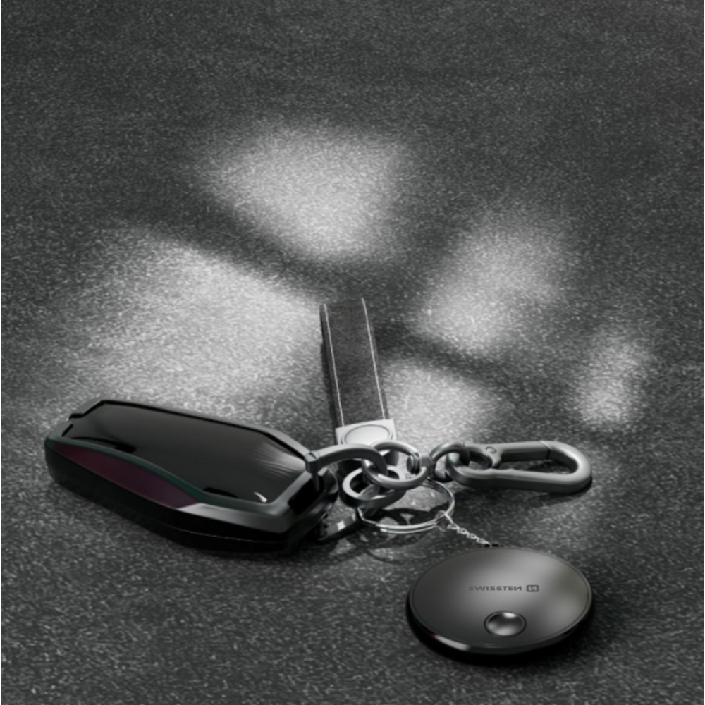 Swissten Find Tag intelligens helymeghatározó Apple Find My funkcióval - Fekete