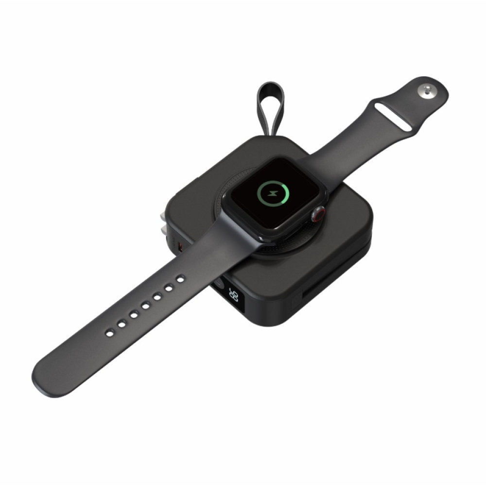 Swissten Powerbank All-in-one Pro cserélhető villákkal (USA, EU, UK) 10000 mAh 20 W - fekete