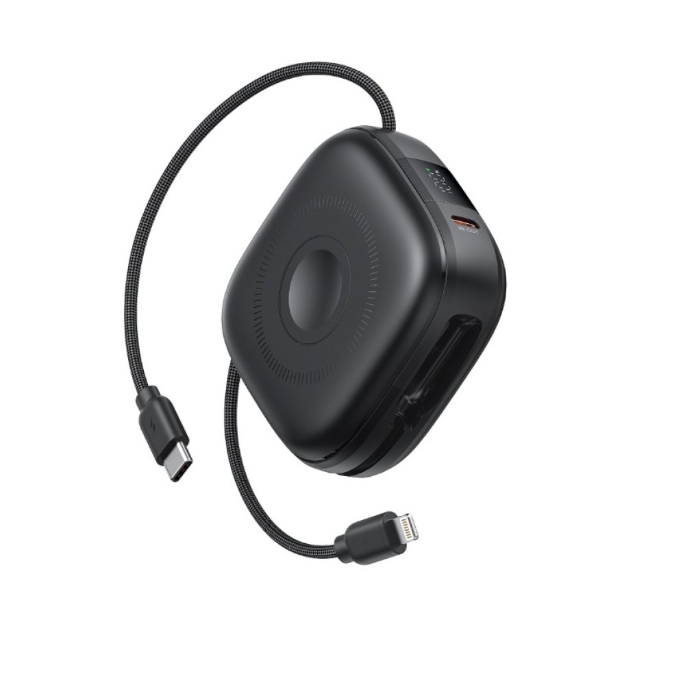 Swissten powerbank Voltbox MagGo 10 000 mAh integrált kábelekkel + MagSafe + Applewatch