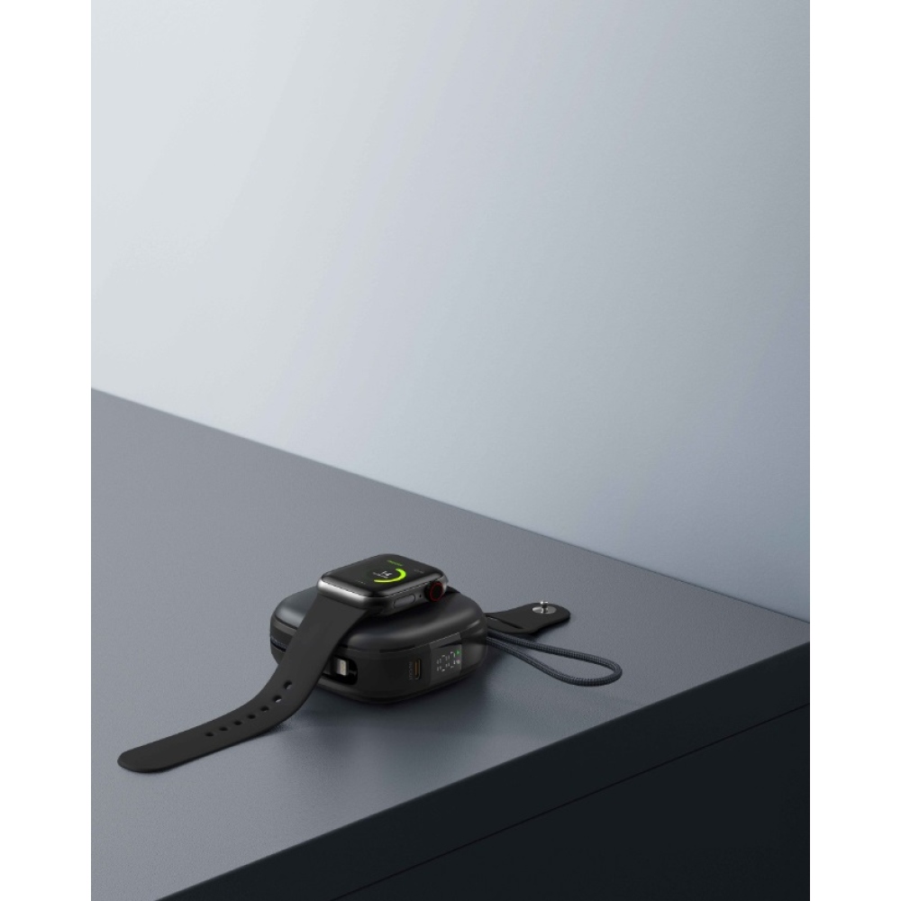 Swissten powerbank Voltbox MagGo 10 000 mAh integrált kábelekkel + MagSafe + Applewatch