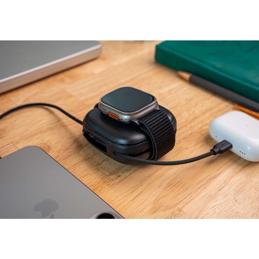 Swissten powerbank Voltbox MagGo 10 000 mAh integrált kábelekkel + MagSafe + Applewatch