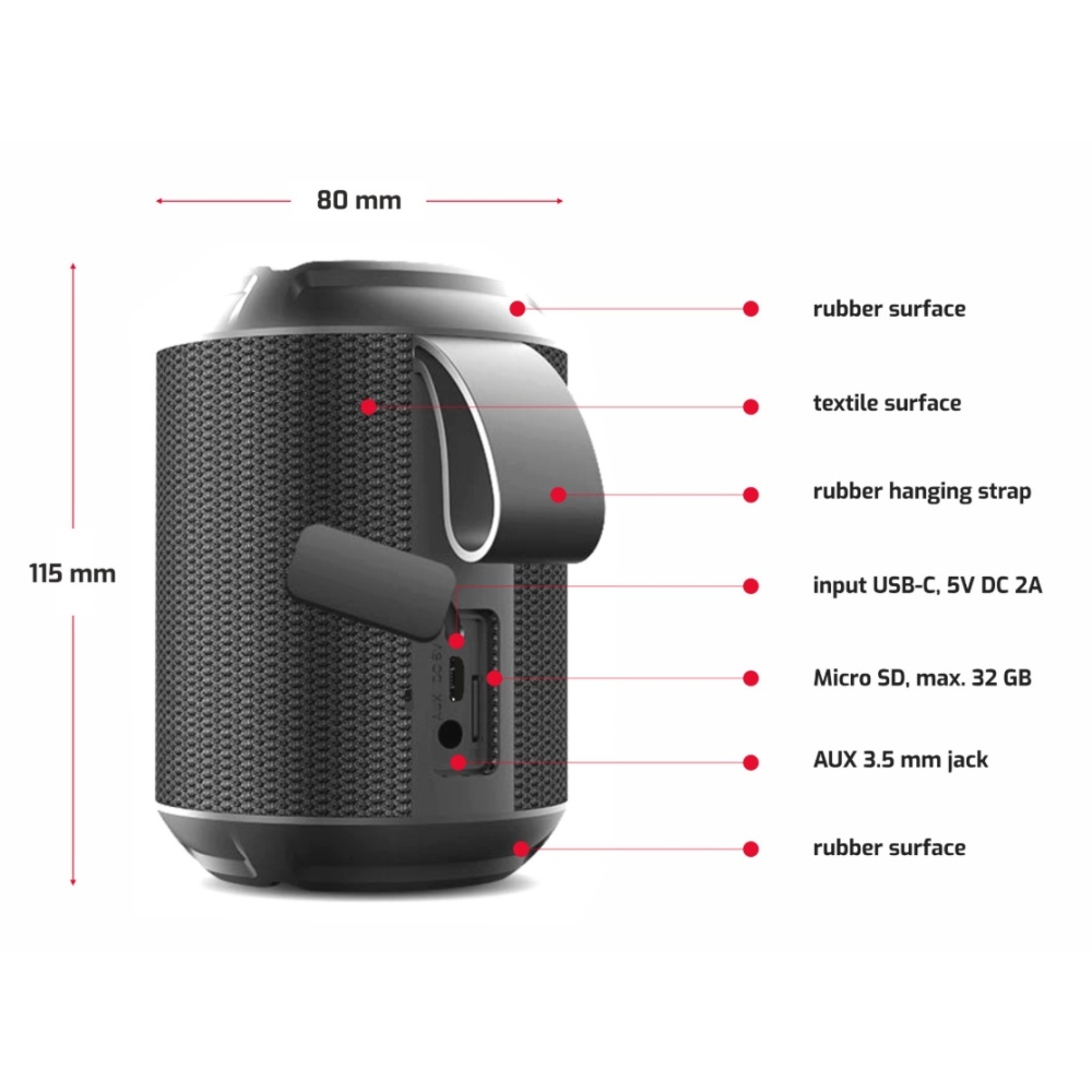 SWISSTEN Ultimate Bluetooth hangszóró 24W - Fekete