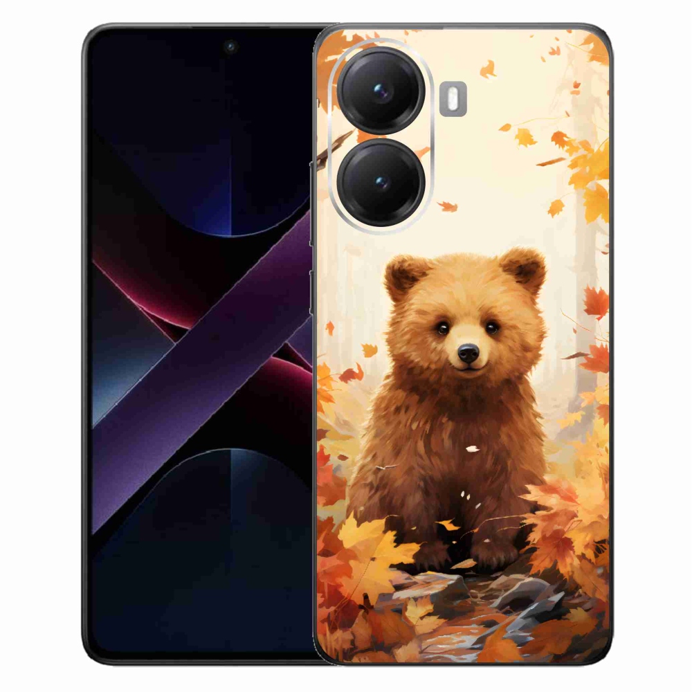 Gél borítás mmCase a Xiaomi Poco X7 Pro 5G számára - medve az erdőben