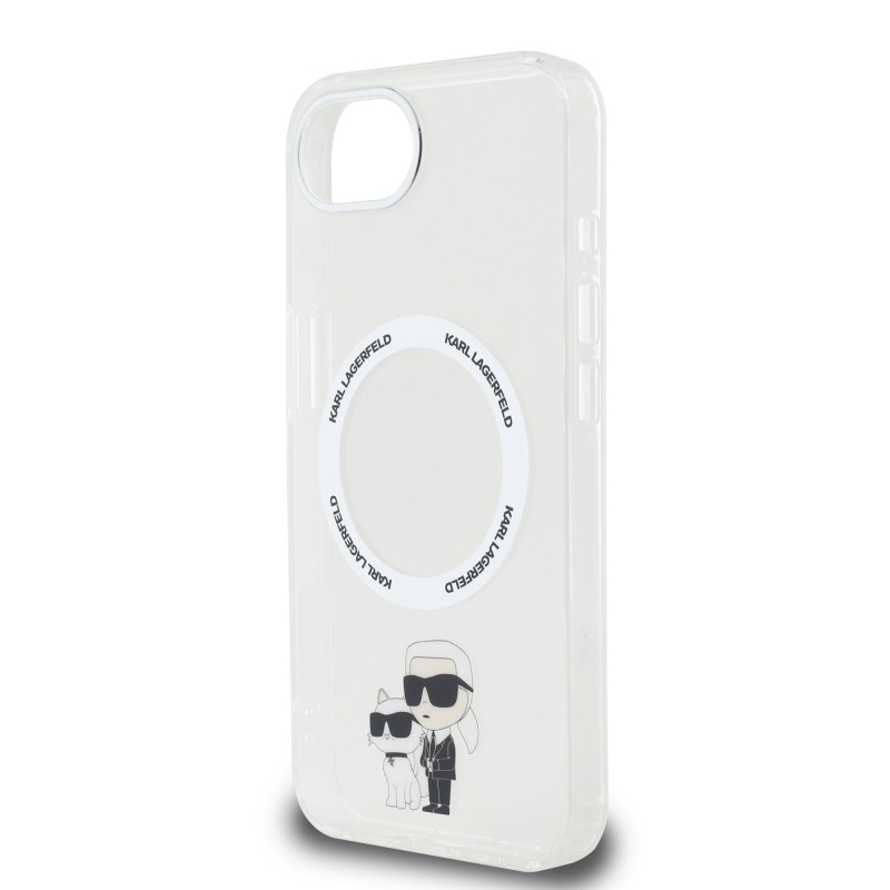 Karl Lagerfeld IML Karl és Choupette MagSafe MagSafe hátlap iPhone 16e-hez Átlátszó
